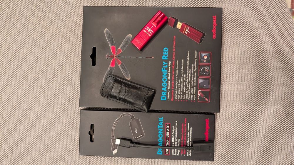 DAC за слушалки dragonfly red + usb c dragon tai