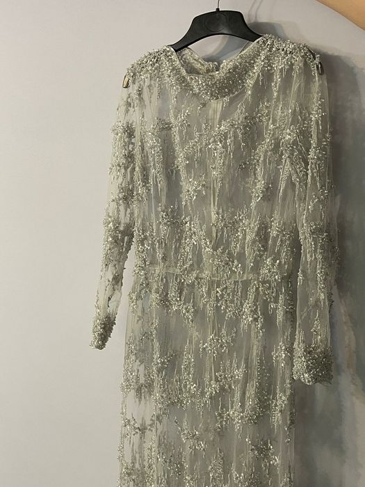 Rochie eleganta din dantela cu perle