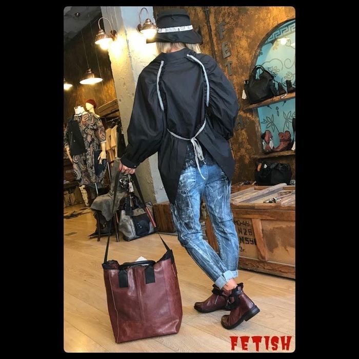 Fetish style! Комплект чисто нови боти и чанта от естествена кожа!