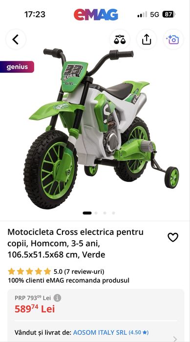 Motocicleta electrica copii