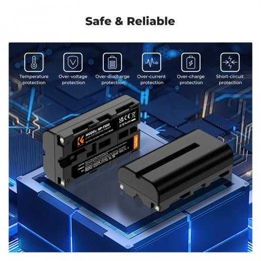 Комплект 2 батерии NP-F550 + зарядно K&F Concept