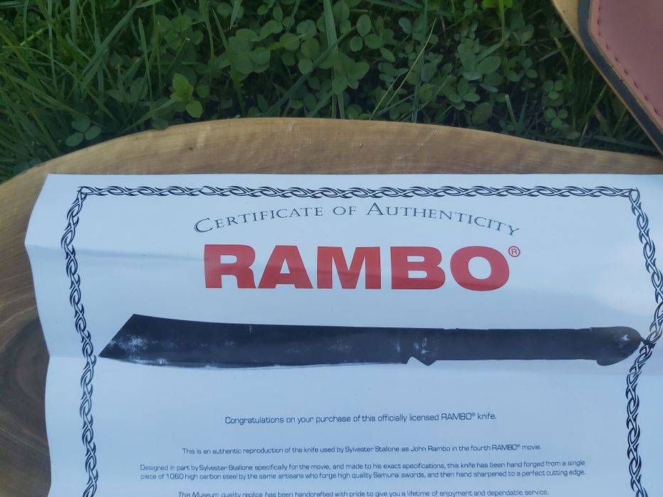 Мачете RAMBO 4 с кожена кания