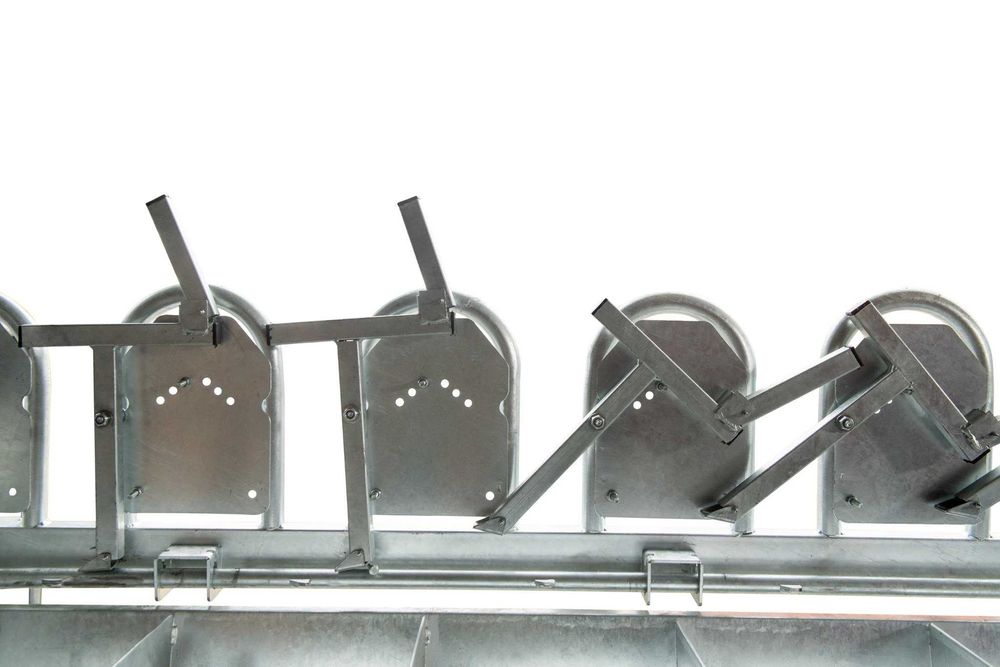 Stand blocare muls pentru oi capre cu iesire secventiala galvanizata