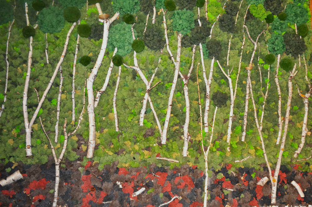 Зелена ДЕКОРАТИВНА СТЕНА от Скандинавски мъх „Гора“