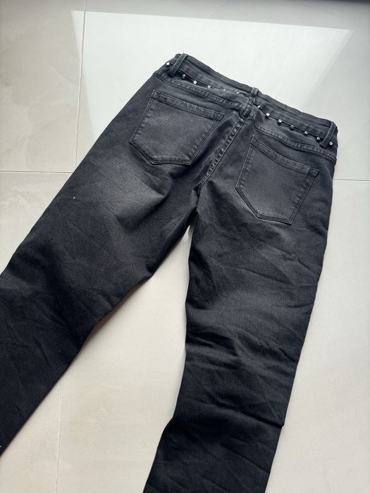 Pantaloni de blug negrii cu tinte