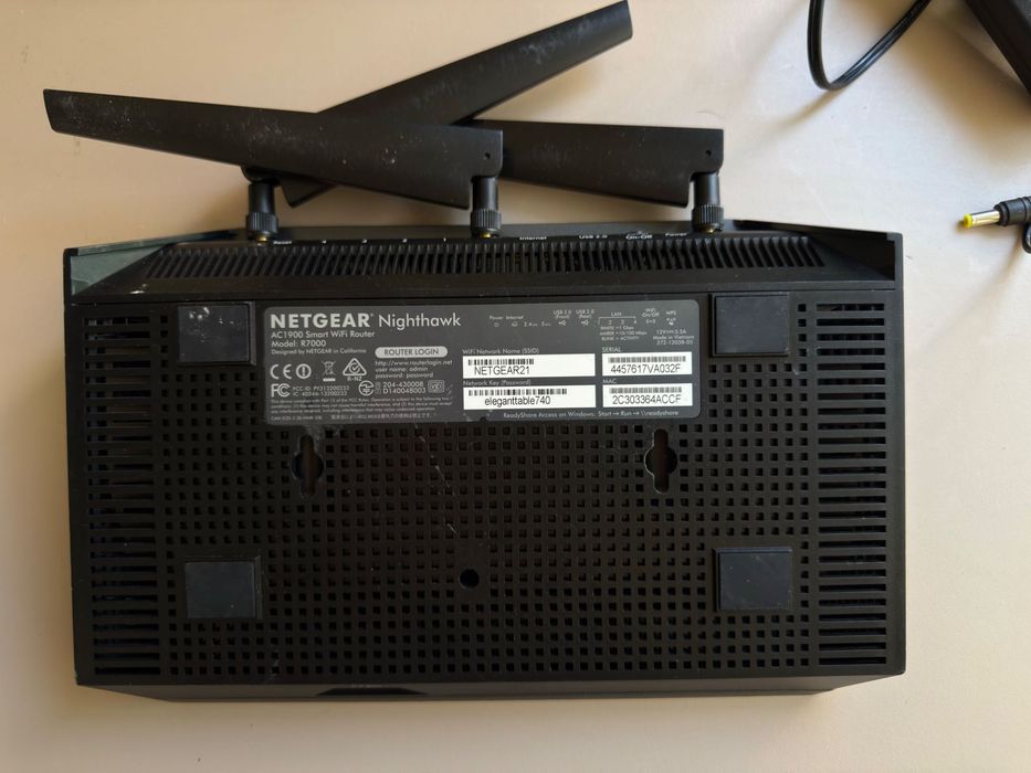 Router Netgear R7000 dual band Ac1900