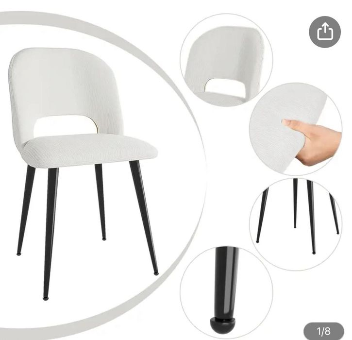 Scaun dining bej dungi fine