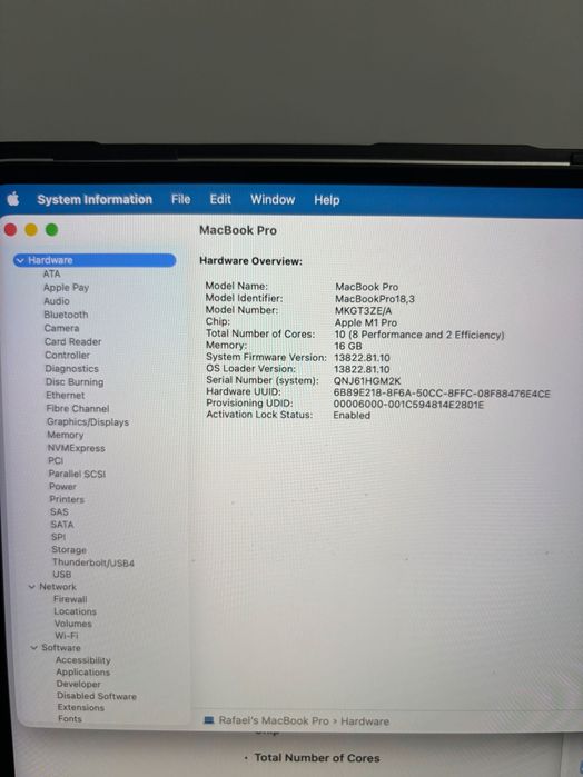 MacBook Pro 14 inch M1 Pro A2442 16GB 1TB SSD QWERTY ca Nou preț fix