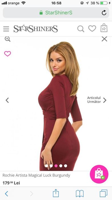 Rochie burgundy noua Starshiners 38