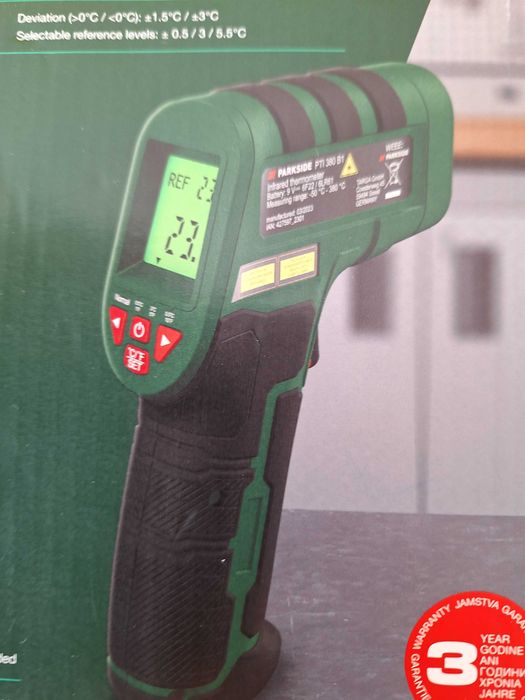 Termometru pistol digital cu infraroșu cu laser