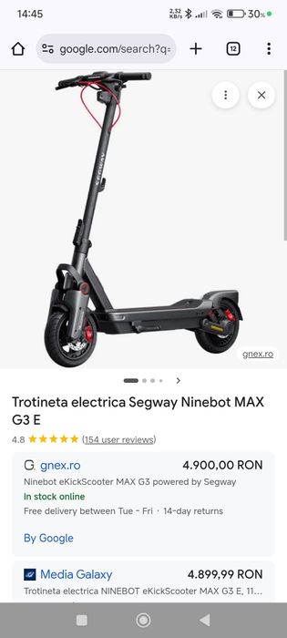 Vând schimb trotinetă Ninbot E3