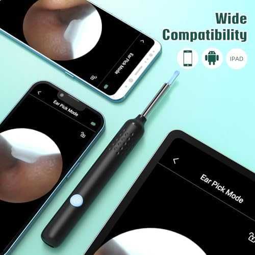 Нов WiFi отоскоп Камера за почистване на уши 1080P HD 3.5 мм 6 LED за iPhone Android