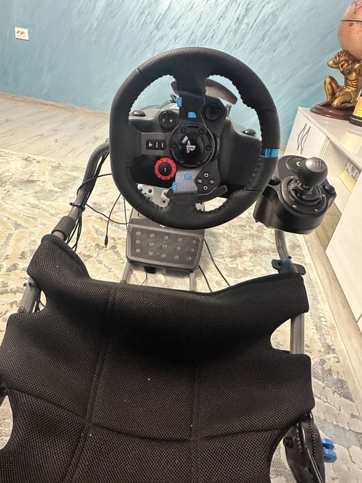 Vând SET COMPLET SIM RACING – Logitech G29 + Schimbător + Playseat Challenge X