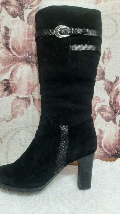 Сапоги зимние, замша 39-40