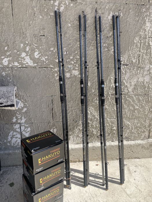 Set complet crap – 4 lansete + 4 mulinete