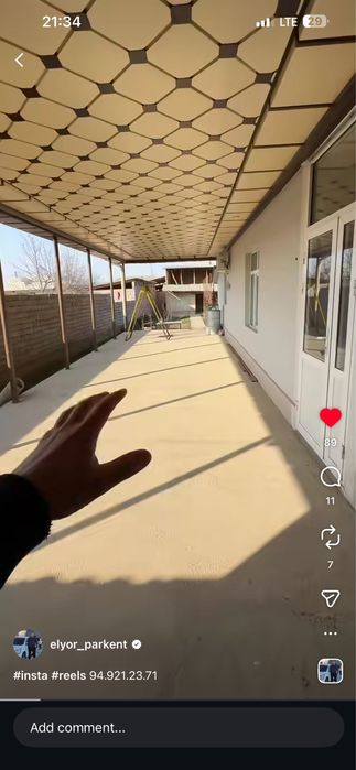 Parkentda 6 sotok 6 xonali uy sotiladi