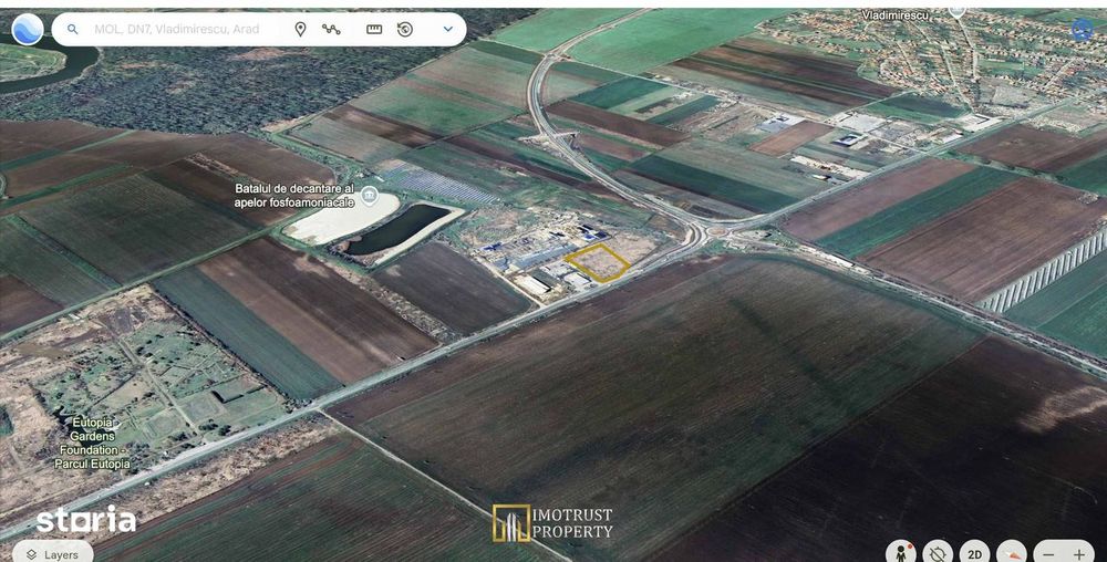 Teren de vânzare cu PUZ în curs – 9.662 mp, DN7 Vladimirescu, Arad