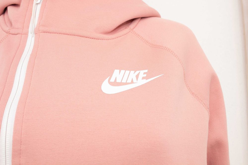 Nike Tech Fleece дамско яке суичър с качулка асиметричен цип овърсайз S