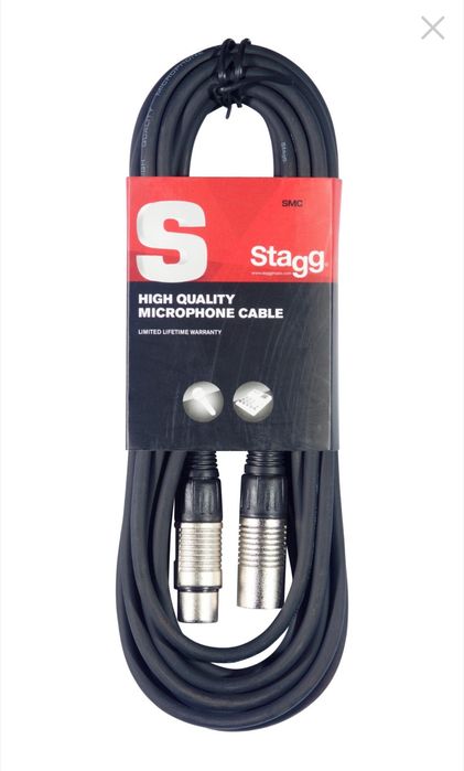 Cablu pentru microfon, Stagg, XLR, 6 m, Negru