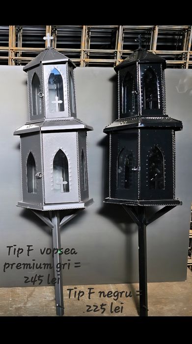 Felinare cimitir negre gri maro sau electrostatic vopsite