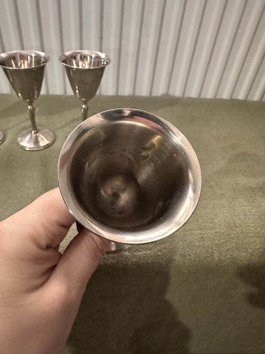 Set 5 pahare placate cu argint