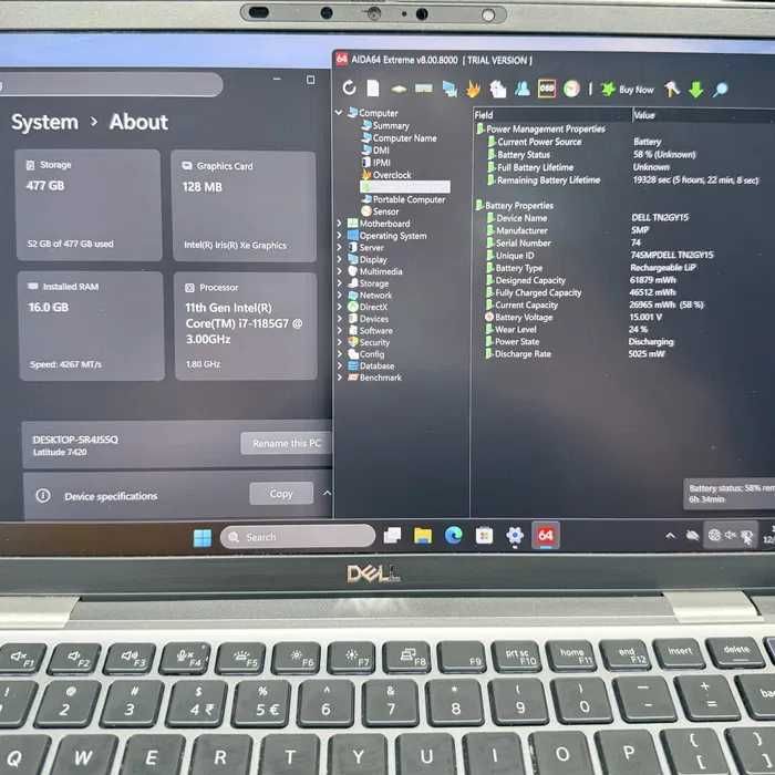 Dell Latitude 7420 i7 11th 16GB 512 GB  Много Запазен !!