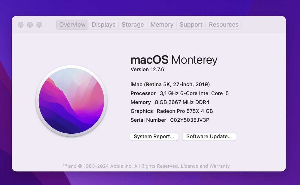 Продавам Apple iMac 27” Retina 5K 3.1 GHz/Intel Core i5 процеcор, 1TB