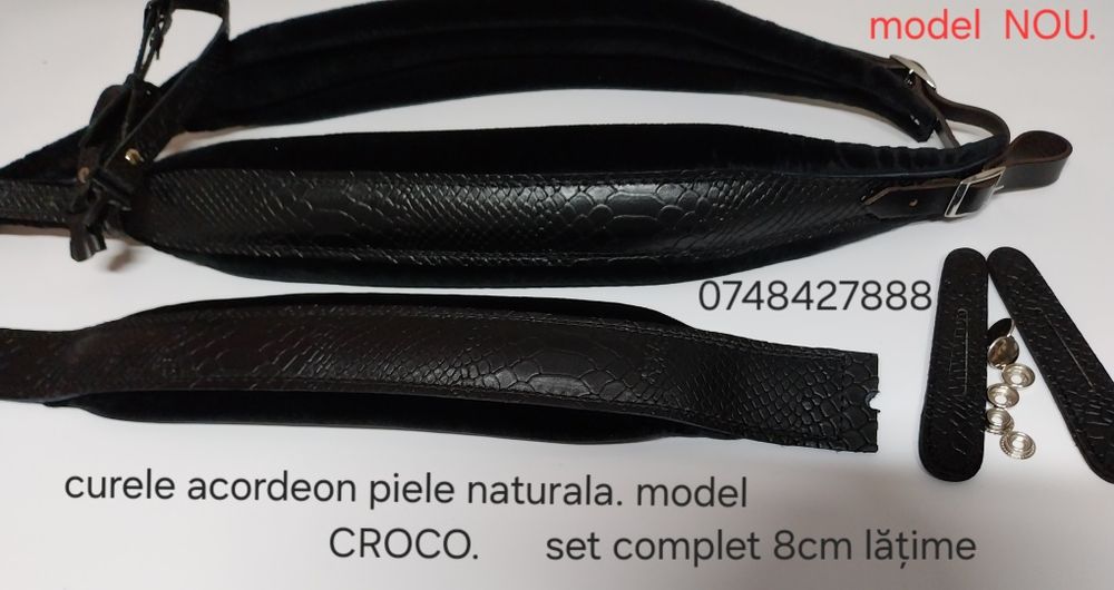 Curele acordeon piele naturală și catifea