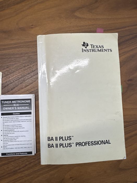 Texas BA2 plus professional калькулятор для CFA