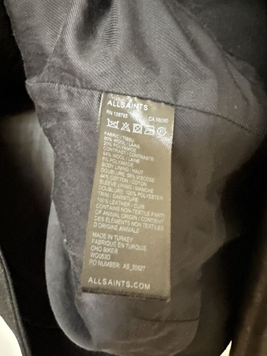 Allsaints geaca piele lana