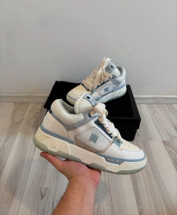 Amiri Ma-1 white white&blue