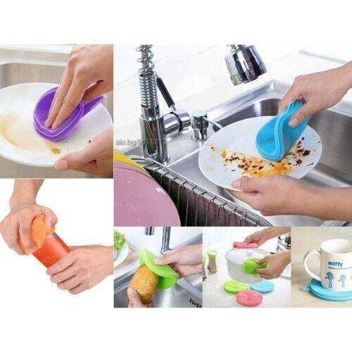 продавам Силиконова четка за измиване на чинии - комплект от 3 броя