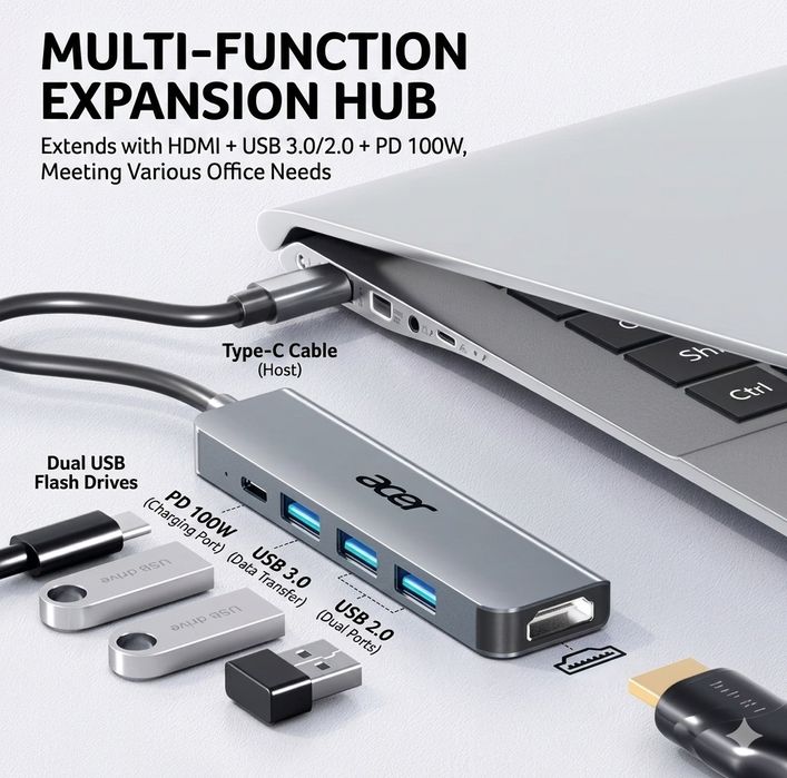 Lenovo Acer Usb 3.0 Hubs Dock station