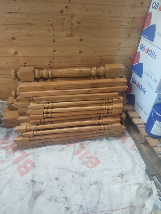 Stalpi balustrada lemn masiv