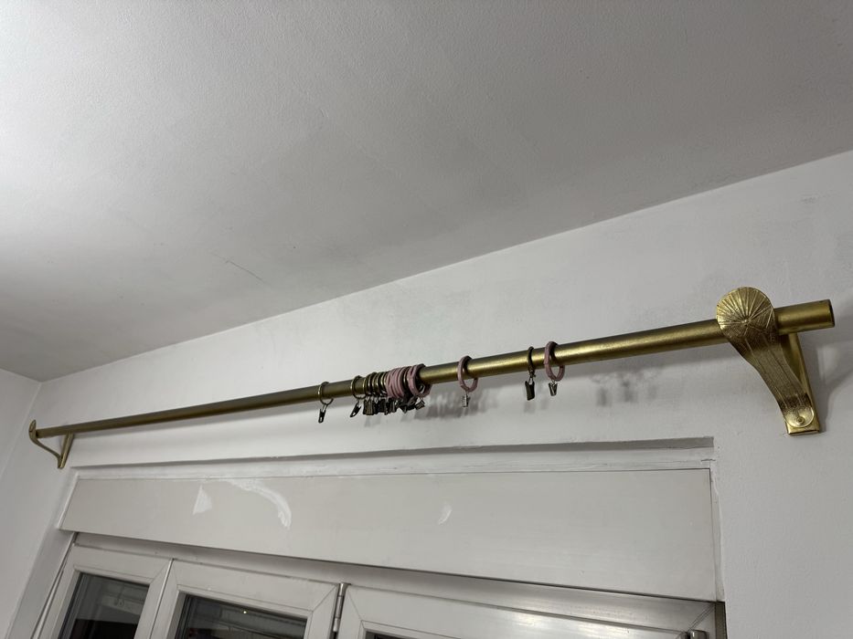 2 x Garnișă/bară perdea/galerie draperii metalică in stil clasic