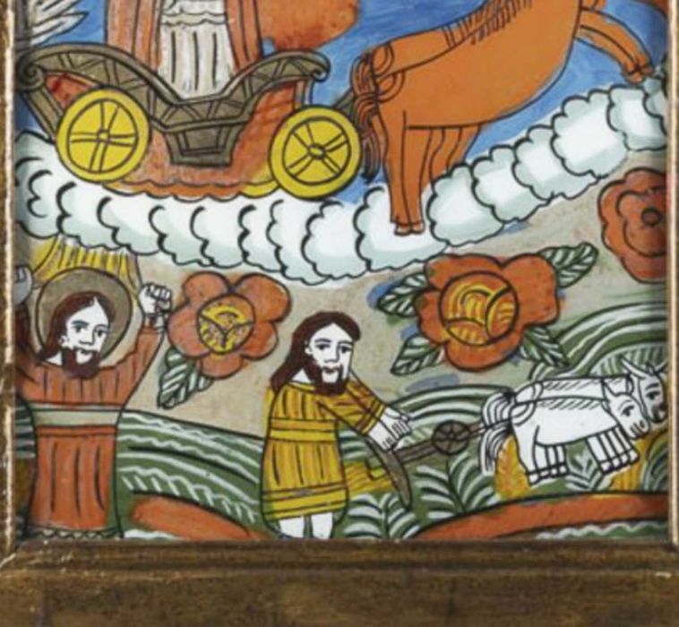 Icoană pe glajă „Sf. Ilie”, atelier din Nicula, sec. XIX