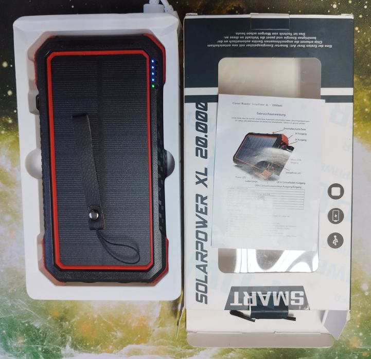 Соларна външна батерия / Power Bank 20 000 mAh