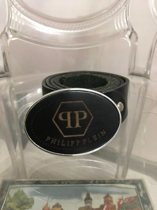 PHILIPP PLEIN Hexagon колан естествена кожа