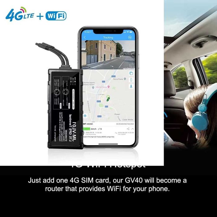Track GPS Auto si WiFi in masina 4g monitorizare pe viata