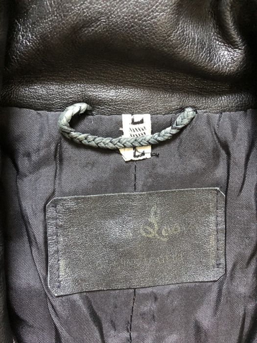 Geaca Piele Barbati Model Retro Vintage cu Guler | Marime L