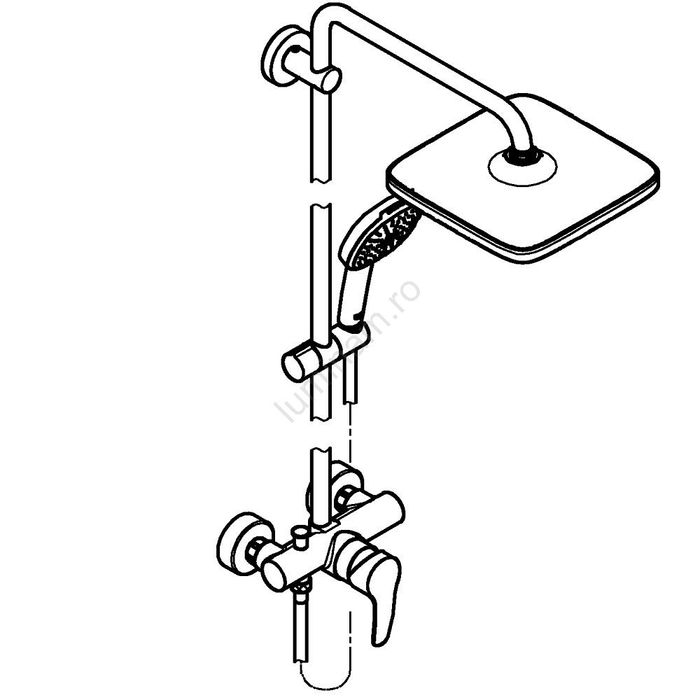 Grohe vitalio comfort shower system 250MM
