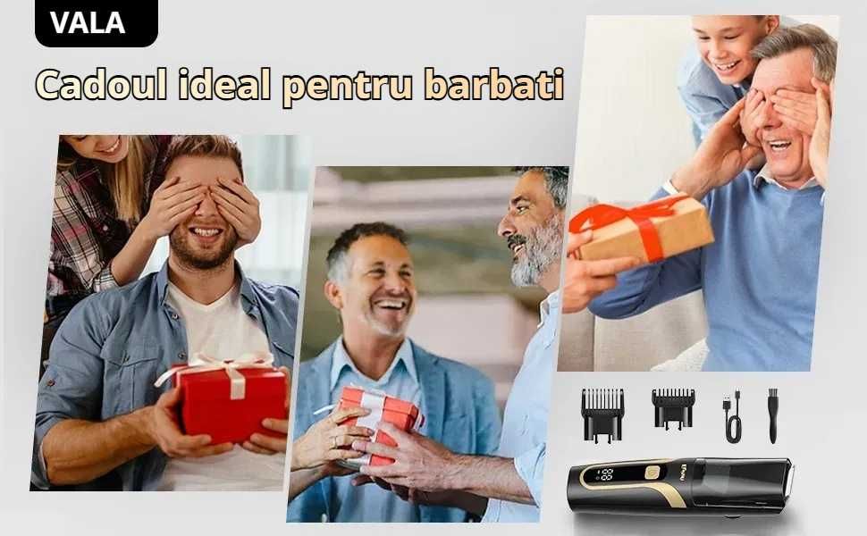 Aparat tuns barba si par cu vacuum umed si uscat, VALA® VS500BK