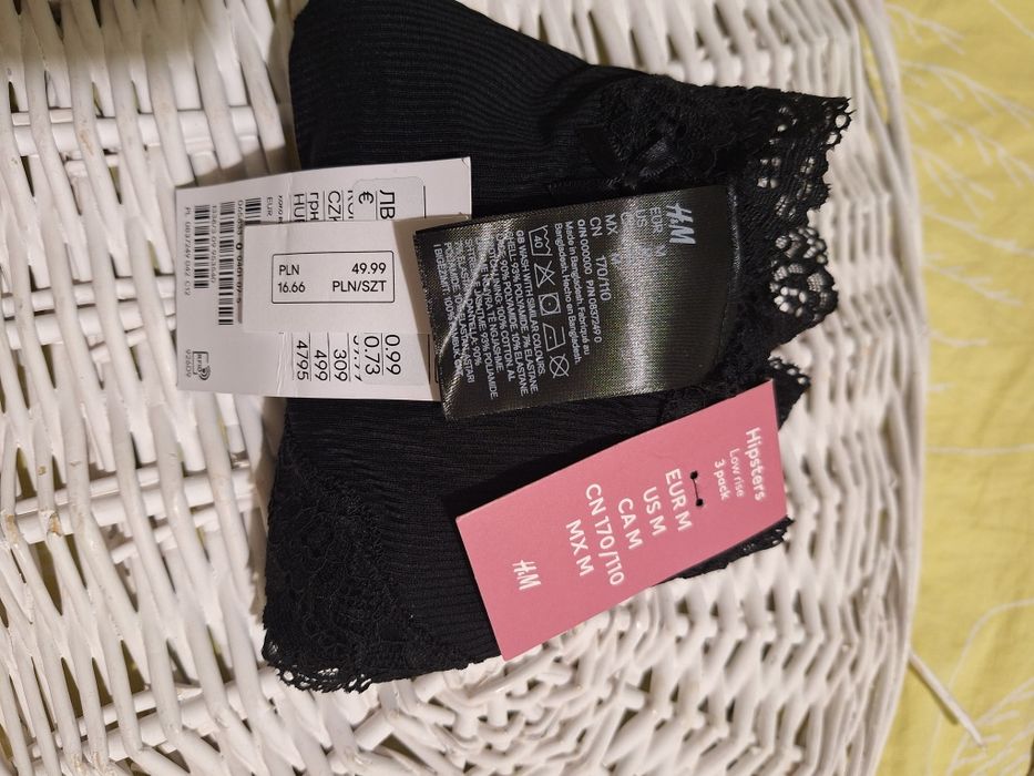 3 бр.дамски бикини,тип  хипстър H&М,размер М