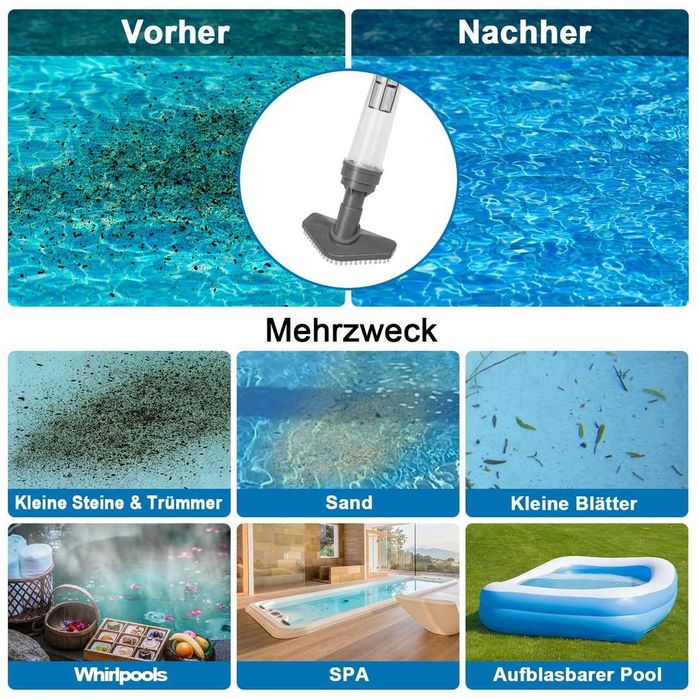 PoolyPoly 3-в-1 прахосмукачка за басейн с батерия
