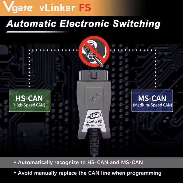 Vgate vLinker FS USB – OBD2  (FORScan съвместим)