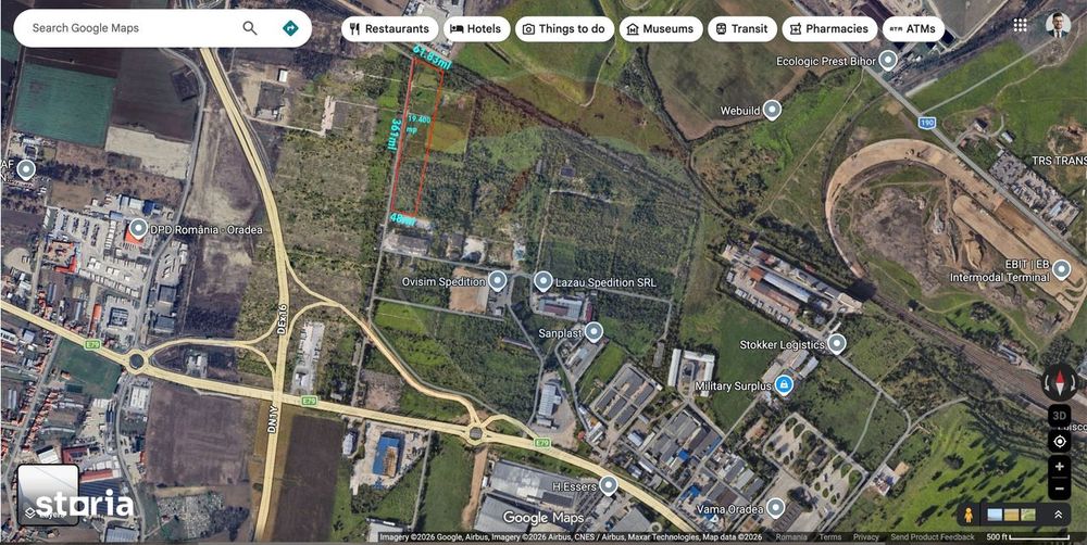 Teren 19,400mp Oradea / Calea Borsului/zona Comau/Industrial/DEx16/A3