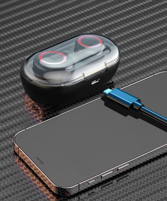 Căști wireless touch cu cutie de încărcare, HiFi, noise cancel, stereo