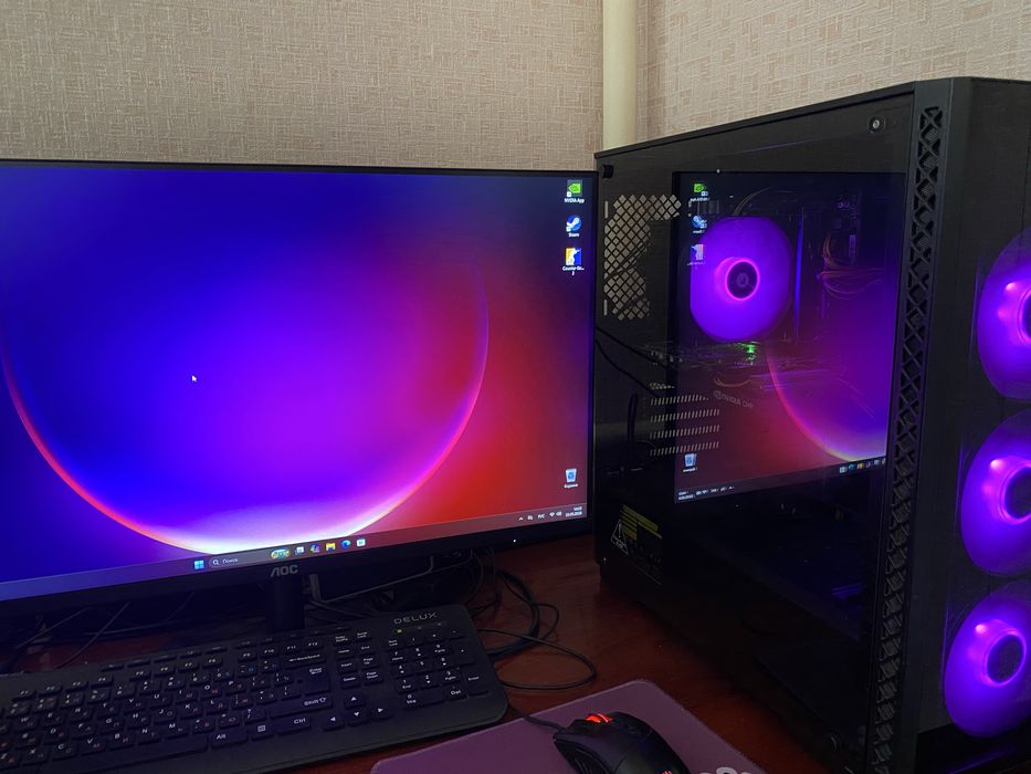 Продам ПК игровой полный комплект, пк, монитор, клавиатура, мышь