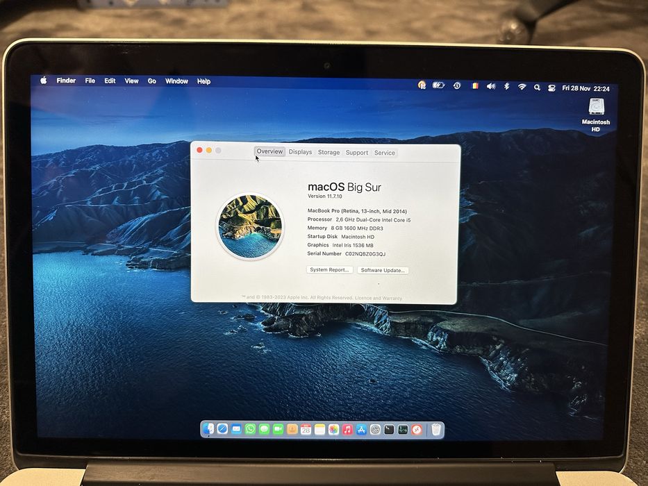 Macbook Pro 13” retina display