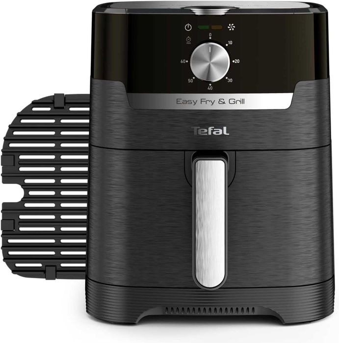 ПРОМО Нов 2г Гаранция Фритюрник с Горещ Въздух и Грил 2 в 1 Air Fryer Tefal Easy Fry & Grill Classic EY5018, 4,2 л